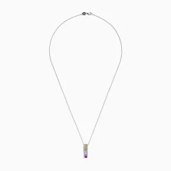 Effy Jewelry Watercolors 14K White Gold Multi Sapphire u0026 Diamond Pendant, 1.17 TCW | Necklaces & Pendants