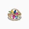 Effy Jewelry Watercolors 14K Yellow Gold Multi Sapphire u0026 Diamond Ring, 2.15 TCW | Rings