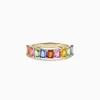 BH Multi Watercolors 14K Yellow Gold Multi Sapphire Ring, 2.22 TCW | Rings