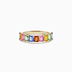 BH Multi Watercolors 14K Yellow Gold Multi Sapphire Ring, 2.22 TCW | Rings
