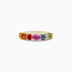 BH Multi Watercolors 14K Yellow Gold Multi Sapphire Ring, 2.00 TCW | Rings