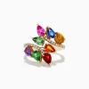 Effy Jewelry Watercolors 14K Yellow Gold Multi Sapphire and Diamond Bypass Ring | Rings