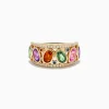 Effy Jewelry Watercolors 14K Yellow Gold Diamond and Multi Sapphire Ring | Rings
