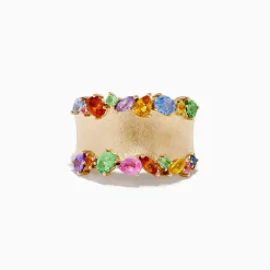 Effy Jewelry Watercolors 14K Yellow Gold Multi Sapphire Ring | Rings