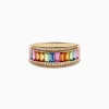 Effy Jewelry Watercolors 14K Yellow Gold Multi Sapphire and Diamond Ring | Rings