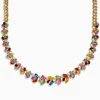 Effy Jewelry Watercolors 14K Yellow Gold Multi Sapphire and Diamond Necklace | Necklaces & Pendants