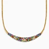 Effy Jewelry Watercolors 14K Yellow Gold Multi Sapphire and Diamond Necklace | Necklaces & Pendants