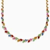 Effy Jewelry Watercolors 14K Yellow Gold Multi Sapphire and Diamond Necklace | Necklaces & Pendants
