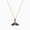 Effy Jewelry Watercolors 14K Yellow Gold Multi Sapphire and Diamond Tail Pendant | Necklaces & Pendants