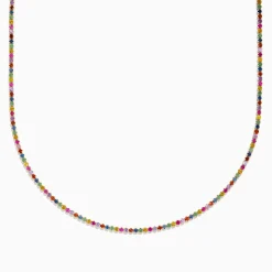 Effy Jewelry Watercolors 14K Yellow Gold Multi Sapphire Necklace | Necklaces & Pendants