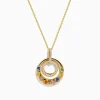 Effy Jewelry Watercolors 14K Yellow Gold Multi Color Sapphire and Diamond Pendant | Necklaces & Pendants
