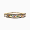 Effy Jewelry Watercolors 14K Yellow Gold Multi Sapphire u0026 Diamond Bangle, 6.02 TCW | Bracelets