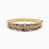 Effy Jewelry Watercolors 14K Yellow Gold Multi Sapphire u0026 Diamond Bangle, 9.97 TCW | Bracelets