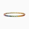 BH Multi Watercolors 14K Yellow Gold Multi Sapphire and Diamond Bracelet | Bracelets
