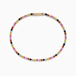 Effy Jewelry Watercolors 14K Yellow Gold Multi Sapphire Tennis Bracelet | Bracelets
