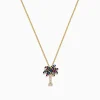 Effy Jewelry Watercolors 14K Yellow Gold Multi Sapphire u0026 Diamond Palm Tree Pendant, 0.33 TCW | Necklaces & Pendants