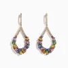 BH Watercolors 14K Yellow Gold Sapphire and Diamond Earrings, 7.56 CW | Earrings