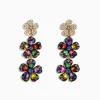 Effy Jewelry Watercolors 14K Yellow Gold Multi Sapphire Flower Earrings | Earrings