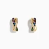 Effy Jewelry Watercolors 14K Yellow Gold Multi Sapphire and Diamond Earrings | Earrings