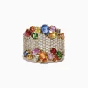 Effy Jewelry Watercolors 14K Yellow Gold Multi Sapphire and Diamond Ring, 5.59 TCW | Rings