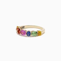 BH Multi Watercolors 14K Yellow Gold Multi Sapphire Ring, 2.00 TCW | Rings