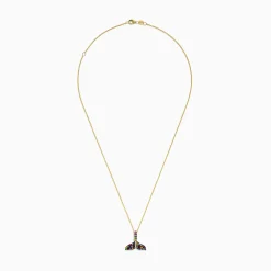 Effy Jewelry Watercolors 14K Yellow Gold Multi Sapphire and Diamond Tail Pendant | Necklaces & Pendants
