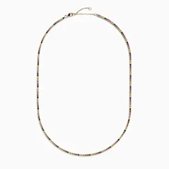 Effy Jewelry Watercolors 14k Yellow Gold Multi Sapphire Tennis Necklace | Necklaces & Pendants