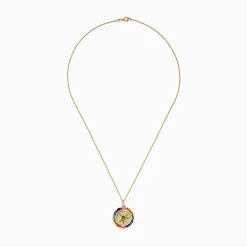 Effy Jewelry Watercolors 14K Yellow Gold Multi Sapphire and Diamond Pendant | Necklaces & Pendants