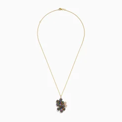 Effy Jewelry Watercolors 14K Yellow Gold Multi Sapphire Flowers Pendant | Necklaces & Pendants