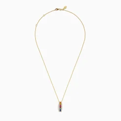 Effy Jewelry Watercolors 14K Yellow Gold Multi Sapphire and Diamond Pendant | Necklaces & Pendants
