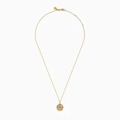 Effy Jewelry Watercolors 14K Yellow Gold Multi Color Coin Pendant | Necklaces & Pendants