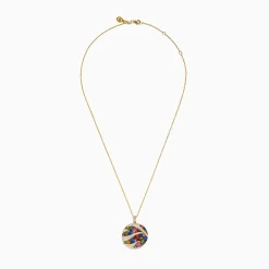 Effy Jewelry Watercolors 14K Yellow Gold Multi Color Sapphire and Diamond Pendant | Necklaces & Pendants