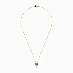 Effy Jewelry Watercolors 14K Yellow Gold Multi Sapphire u0026 Diamond Palm Tree Pendant, 0.33 TCW | Necklaces & Pendants
