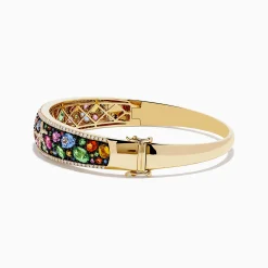 Effy Jewelry Watercolors 14K Yellow Gold Multi Sapphire and Diamond Starfish Bracelet | Bracelets