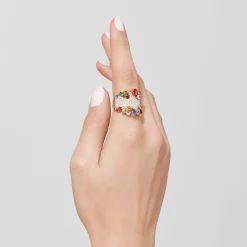 Effy Jewelry Watercolors 14K Yellow Gold Multi Sapphire and Diamond Ring, 5.59 TCW | Rings