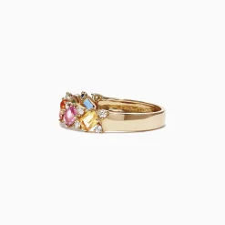 Effy Jewelry Watercolors 14K Yellow Gold Multi-Sapphire Diamond Ring, 1.52 TCW | Rings