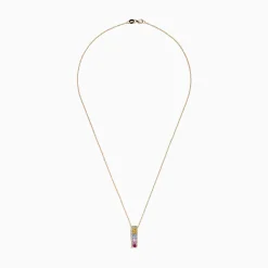 Effy Jewelry Watercolors 14K Yellow Gold Multi Sapphire u0026 Diamond Pendant, 1.17 TCW | Necklaces & Pendants