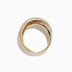 Effy Jewelry Watercolors 14K Yellow Gold Multi Sapphire and Diamond Ring, 2.05 TCW | Rings